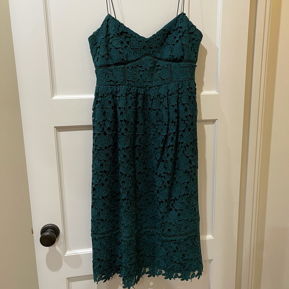 Club Monaco Forest Green Cocktail Dress